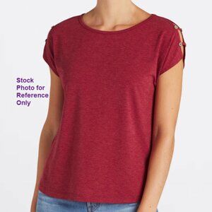 PINK CLOVER  Mikela Short Sleeve Knit Top